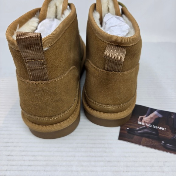 Bruno Marc Chukka Boots 10 Mens Tan Faux Fur Lined Suede Lace Up Casual Winter main image 5